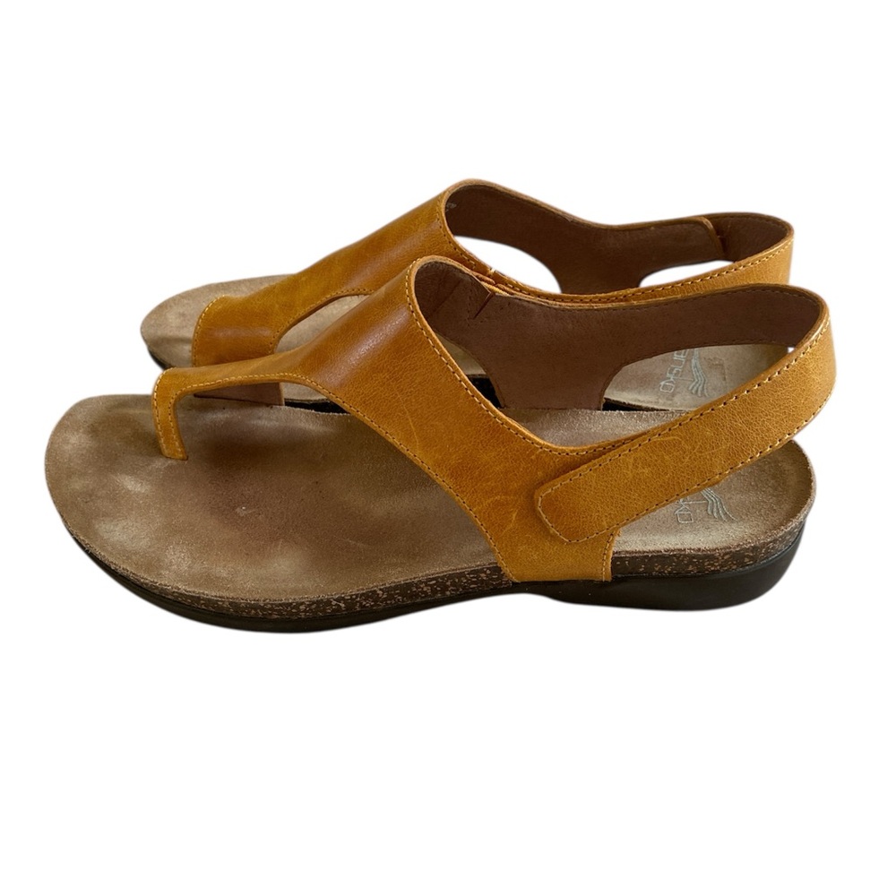 DANSKO Reece Yellow Leather Women's‎ Toe Loop Sandals 38 (7.5-8) - Picture 3 of 8